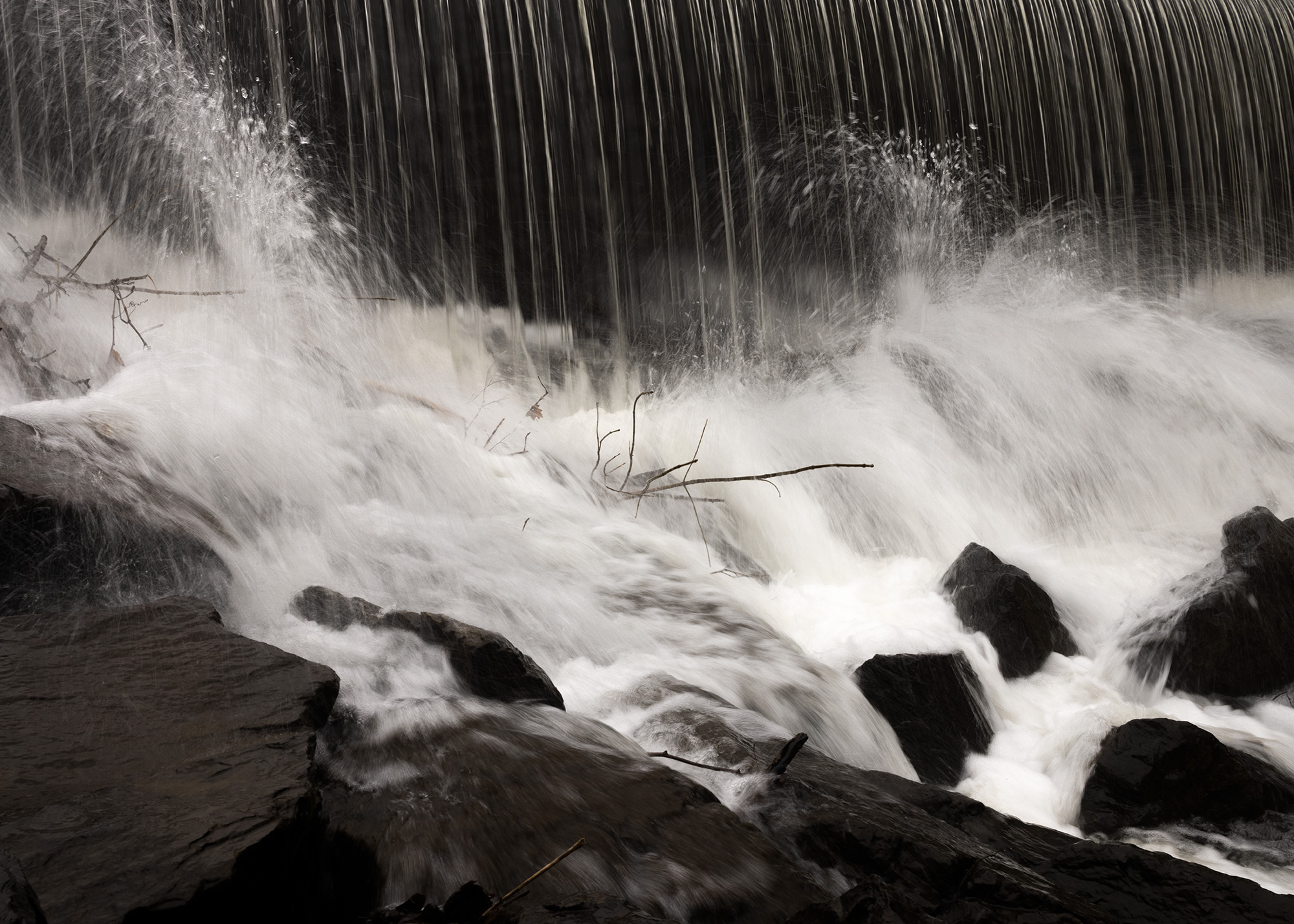 waterfall at Landsman Kill dam, Rhinebeck NY